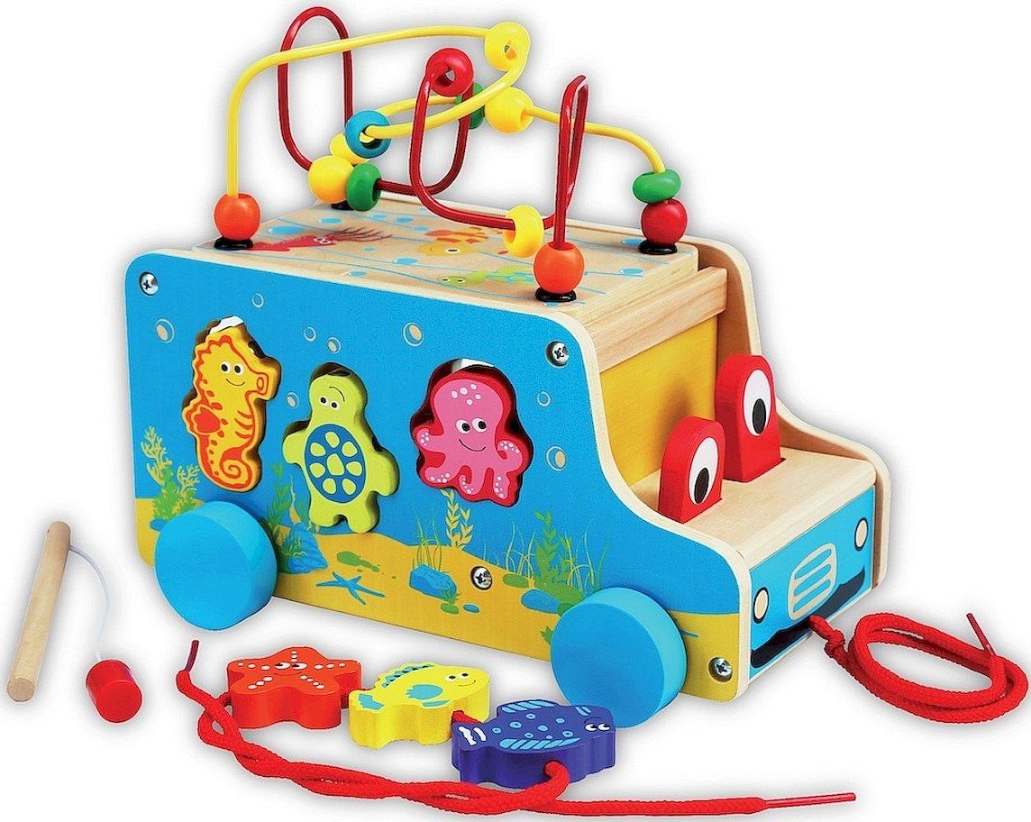 Smily Play Drewniane Auto 5w1 Sorter do Ciągnięcia uniwersalny