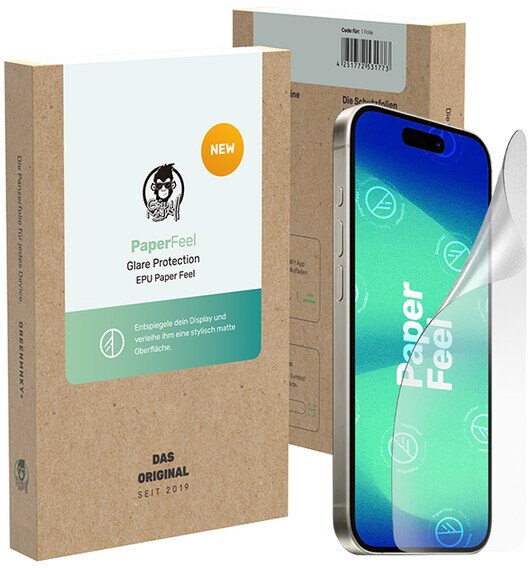 GREENMNKY PaperFeel Screen Protector for Devices up to 7" transparent