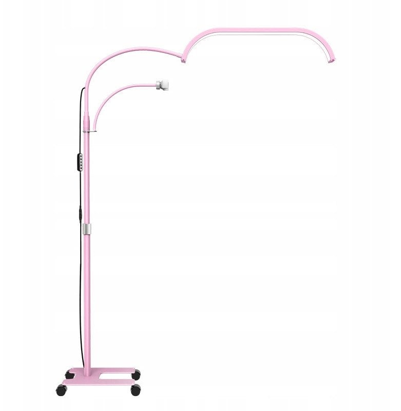 MichaelMarinelli Lampa Led Kosmetyczna Bezcieniowa Moon Stojąca + Kółka 45w Marinelli Gx520r / Różow...