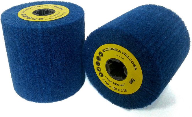 Glob Ściernica listkowa walcowa z włókniny cyrkonowej 100 x 100 x 19mm MEDIUM (GLOB-SLW-10019-MEDIUM-CYRKON)