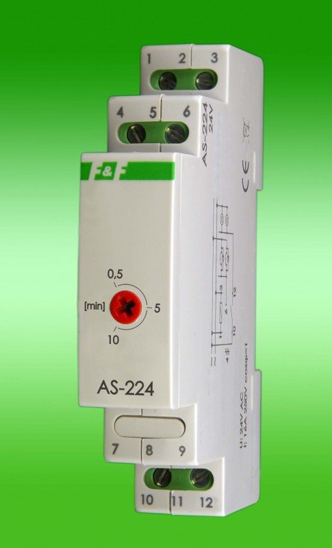 F&F Automat schodowy 24V AC na szynę IP40 - AS-224