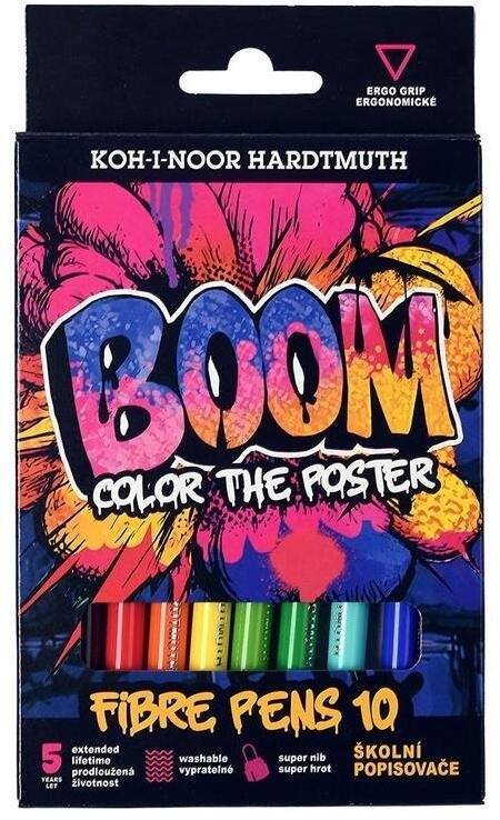 Koh I Noor Flamastry Boom 10 kolorów