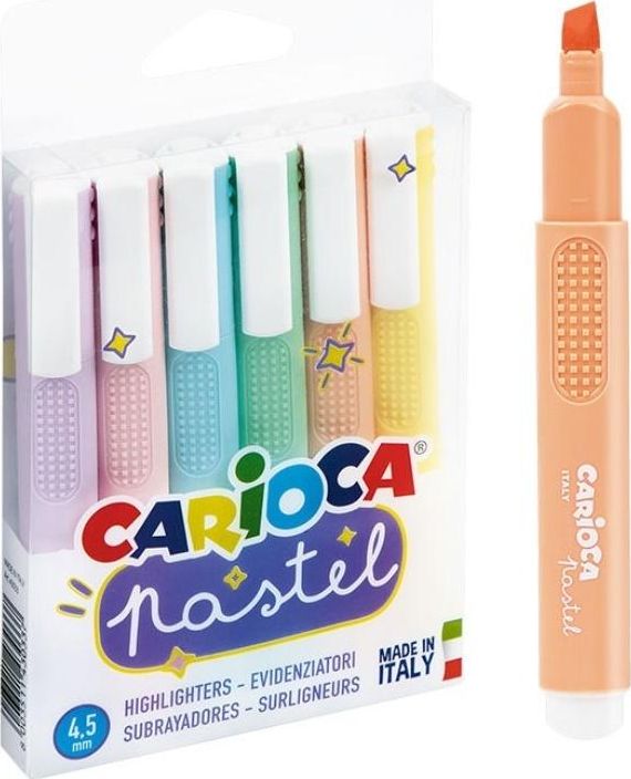 Carioca Zakreślacz Pastel 6 kol. CARIOCA