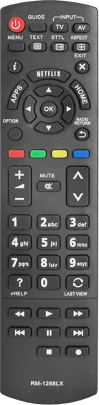 Pilot RTV Pilot do Panasonic TV LCD RM-1268LX Netflix