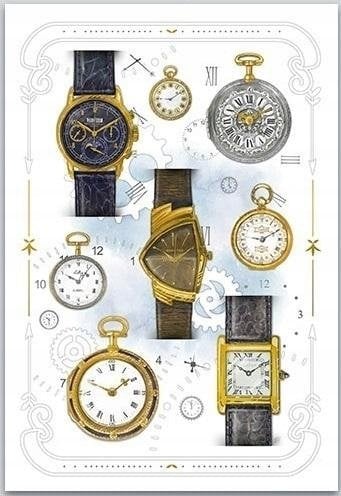 DA VINCI Karnet 12x18 cm B-BD 502 083 + koperta Zegarki