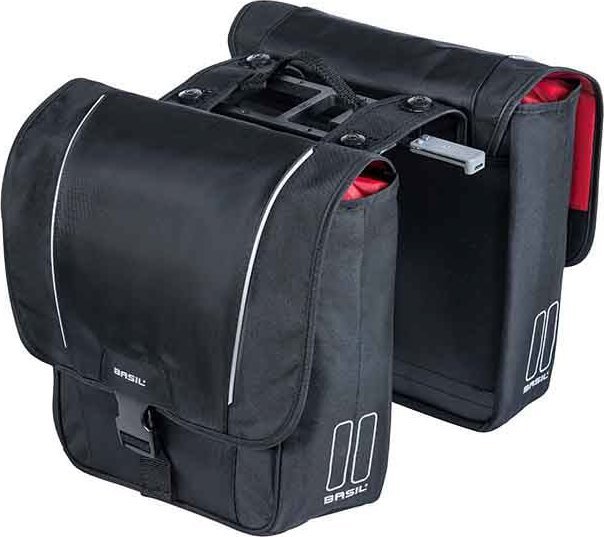 Basil Sakwa miejska podwójna SPORT DESIGN DOUBLE PANNIER BAG MIK 32L, MIK System (ready to go), czar...