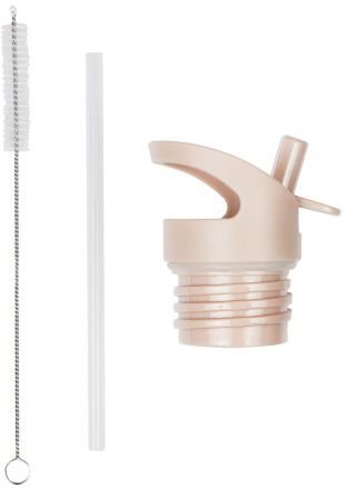 A Little Lovely Company Zapasowa słomka, pokrywka + czyścik BLOSSOM PINK / A Little Lovely Company