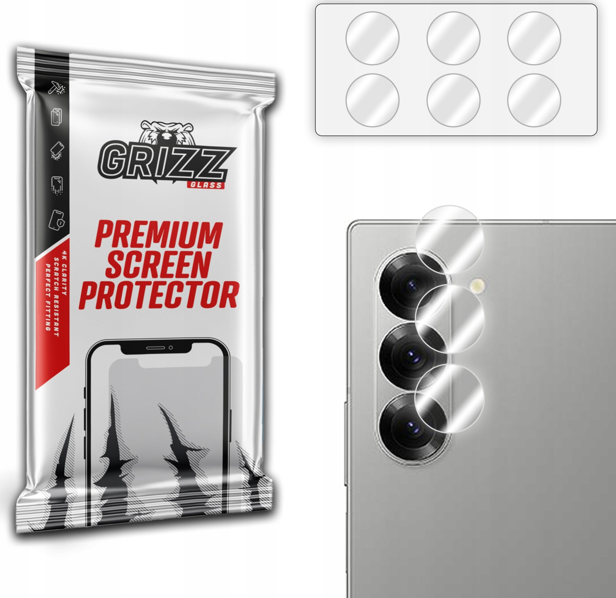 GrizzGlass Szkło na aparat GrizzGlass HybridGlass Camera do Samsung Galaxy Z Fold 6