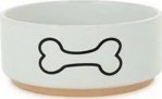 Barry King BARRY KING MISKA CERAMICZNA BIAŁA Z KOŚCIĄ NA PODSTAWCE 12cm