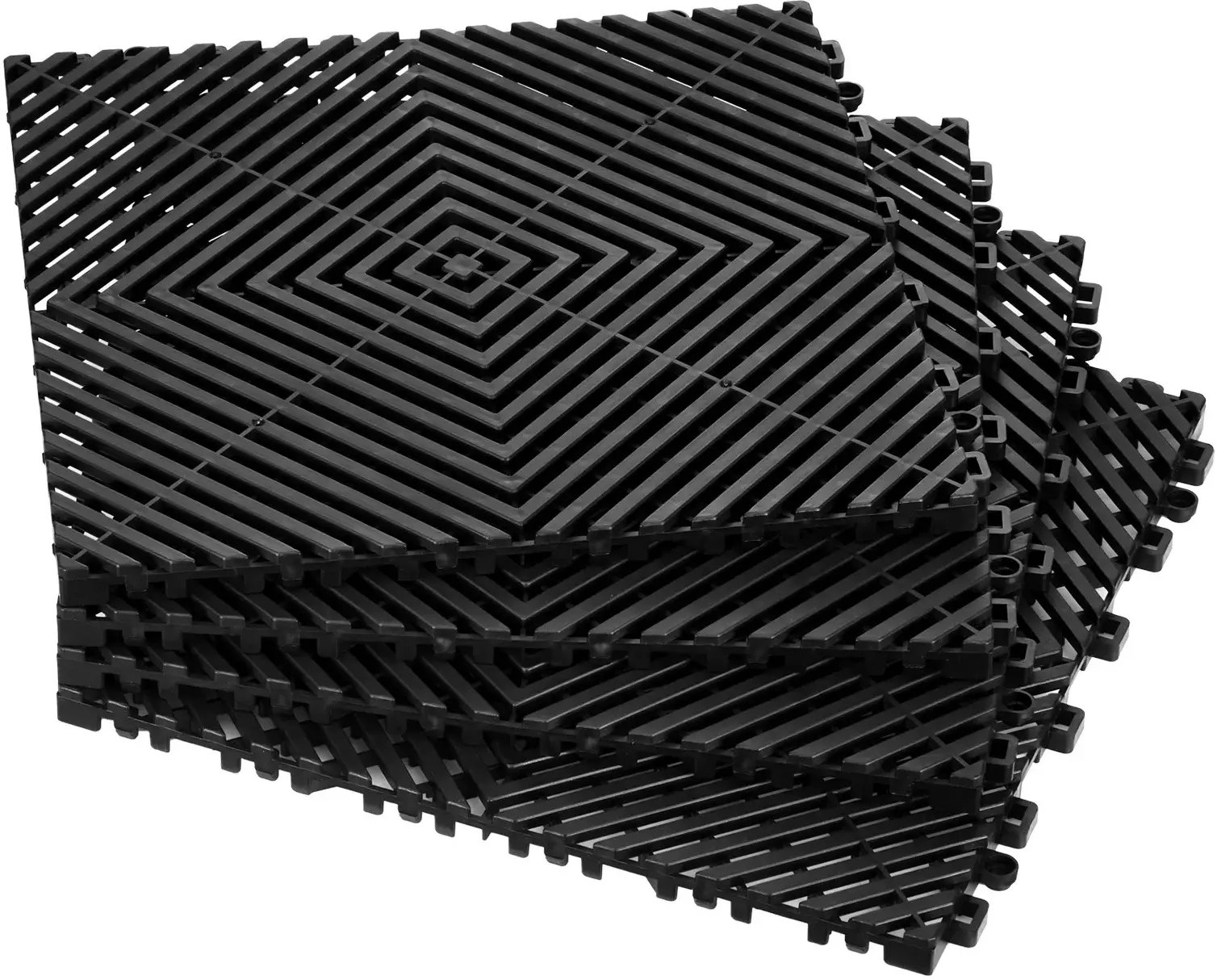 Vevor Mata drenażowa modułowa 31x31cm antypoślizgowa PP 12szt garaż ogród czarna