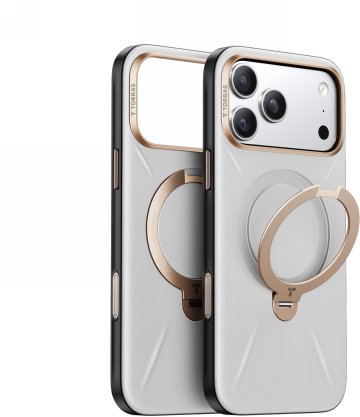 TORRAS QPro Leather - etui do iPhone 17 Pro Max kompatybilne z MagSafe (pearl gray)