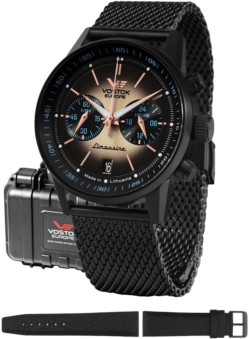 Zegarek Vostok Europe Zegarek męski Vostok Europe VK64-560C691-SET czarny