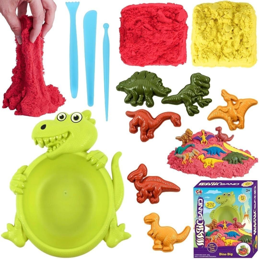 Trifox Piasek kinetyczny dinozaur + foremki 400g