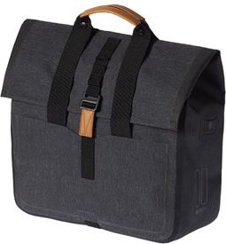 Basil Sakwa miejska pojedyncza URBAN DRY SHOPPER 20L, mocowanie na haki, wodoodporny poliester, char...