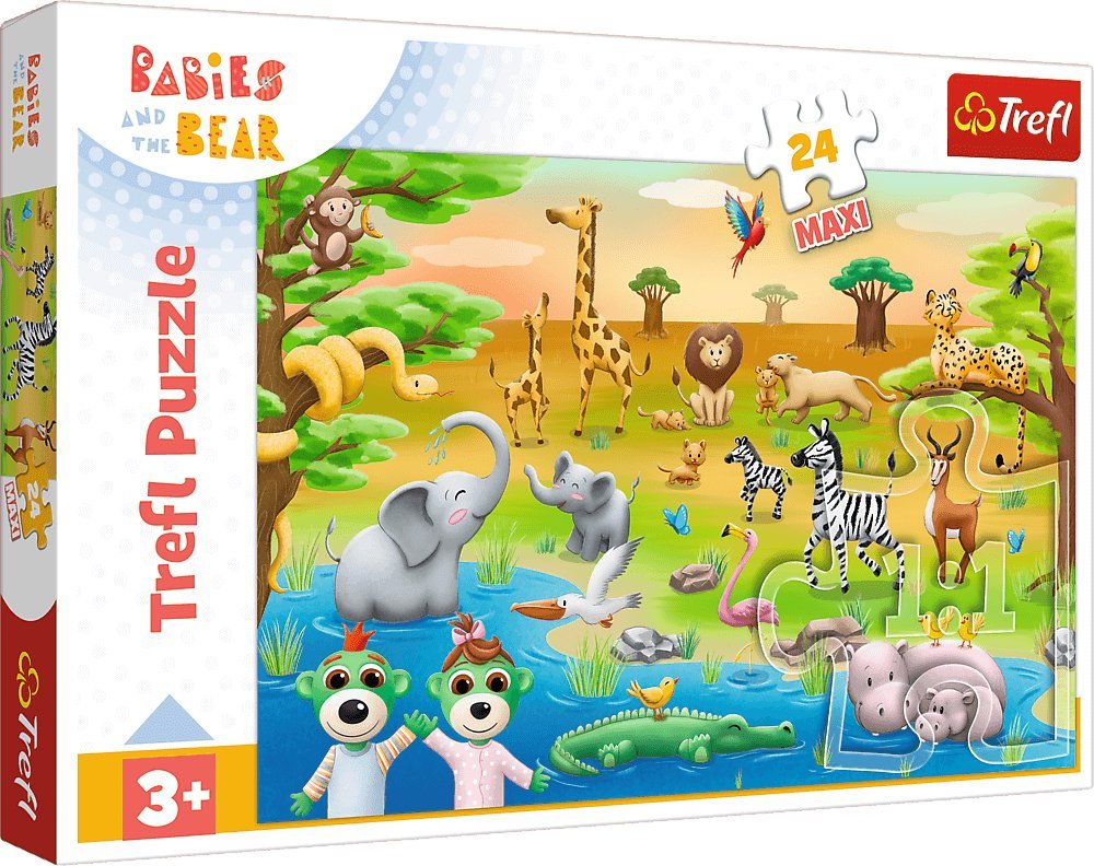 Trefl Puzzle Maxi Safari - Bobaski 24 elementy (14373)