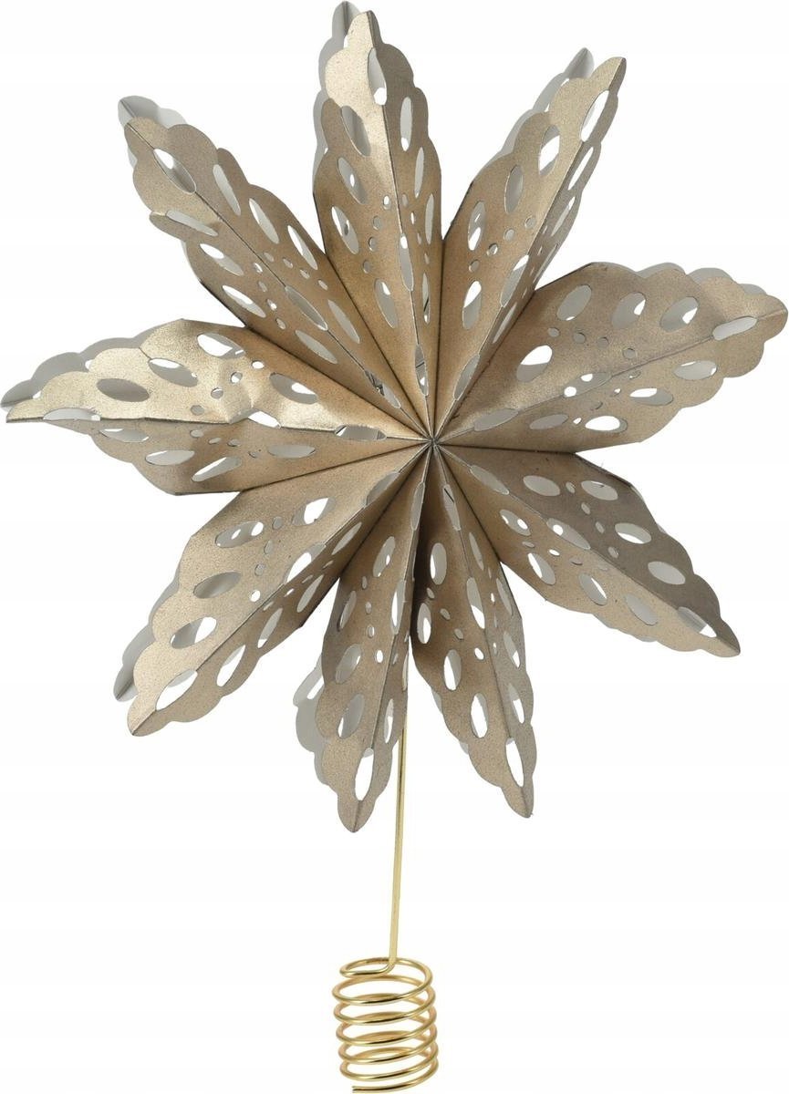 Christmas decoration CZUBEK CHOINKOWY GWIAZDA 30CM PAPIEROWA ZŁOTY
