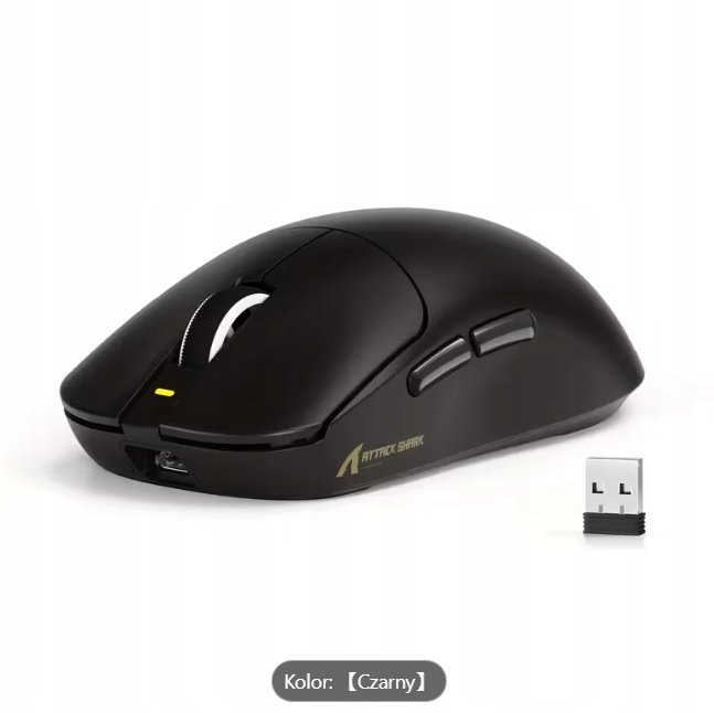 Mysz Attack Shark Myszka bezprzewodowa | ATTACK SHARK X8 SE Czarna | 25000DPI | PAW3311