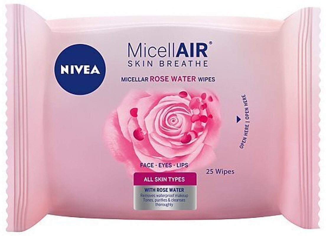 Nivea NIVEA_MicellAir Skin Breathe Rose Water Wipes chusteczki do demakijażu 25szt