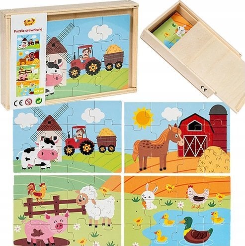 Smily Play *****Puzzle drewniane 4 obrazki SPW84947 49474
