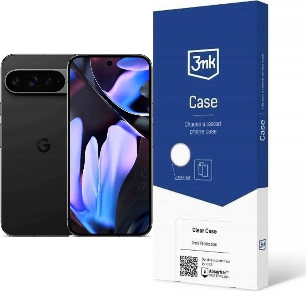Smartfon Pixel 9 Pro XL 5G 16/256GB Czarny (GA05983-GB) + Etui Clear Case