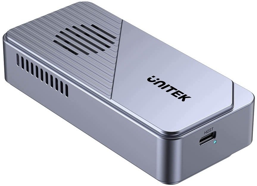 Kieszeń Unitek Obudowa na dysk SSD M.2 NVME USB-C 80 Gbps z aktywnym chłodzeniem (S1253BGY01)