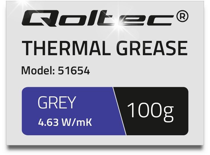 Pasta termoprzewodząca Qoltec Pasta termoprzewodząca 4.63 W/m-K 100g Grey