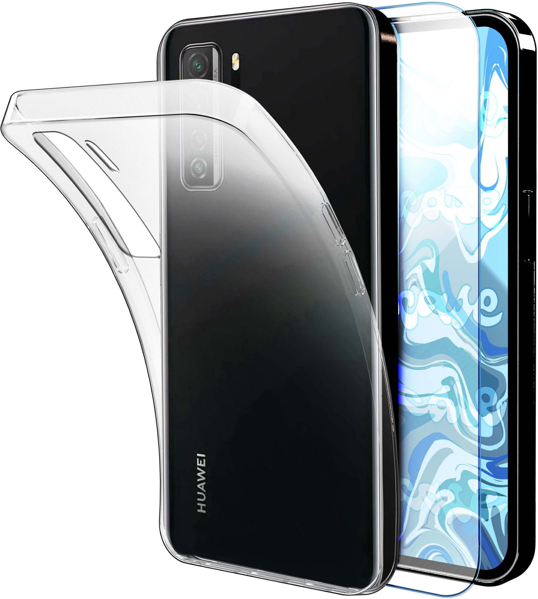 Hello Case ETUI DO HUAWEI P40 LITE 5G GUMOWE OBUDOWA CASE SILIKON SLIM SZKŁO 9H