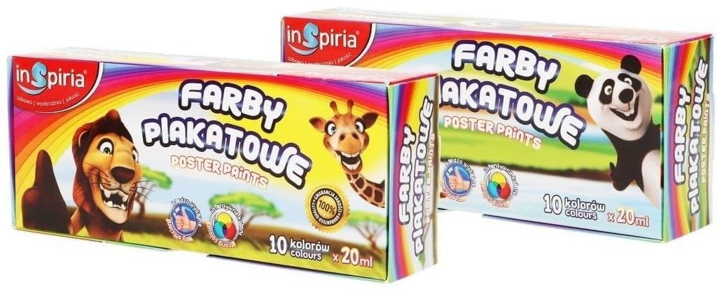 SCHEMAT Farby plakatowe 10 kolorów 20ml