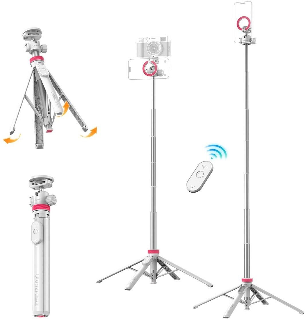 Statyw Ulanzi 149cm 1/4" + MagSafe do Aparatu na Telefon + Pilot MT-44 M / SKU: S160 / Biały (SB1197...