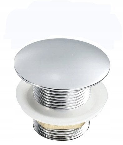 Zaślepka umywalkowa chrom (stal nierdzewna / tworzywo sztuczne) 44 mm (S)