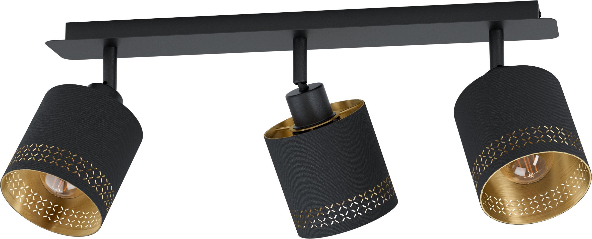 Lampa sufitowa EGLO Spot light ESTEPERRA, 3 x E27, max 3 x 28 W, black/gold, 57.5 cm