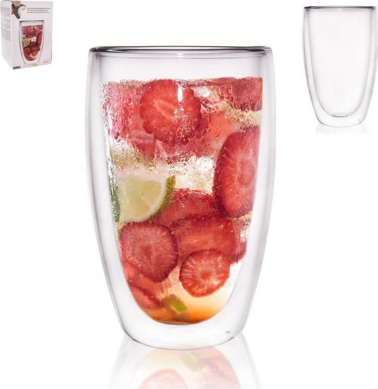 Orion Szklanka termiczna z podwójną ścianką do kawy, latte, herbaty, 0,45 l