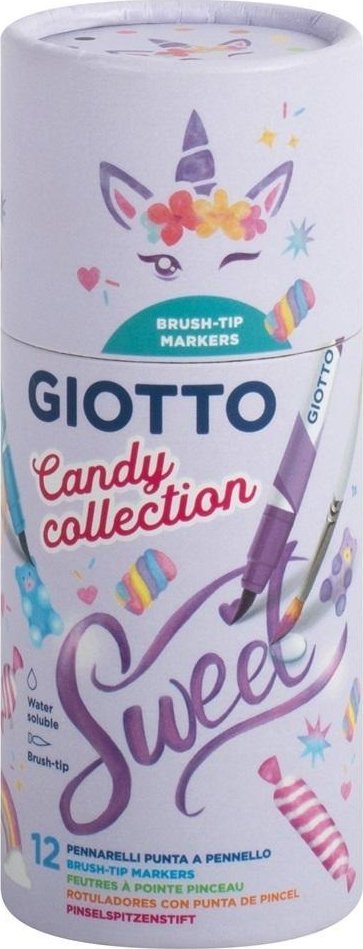 Giotto Pisaki Turbo Soft Brush Candy Collection 12 kol