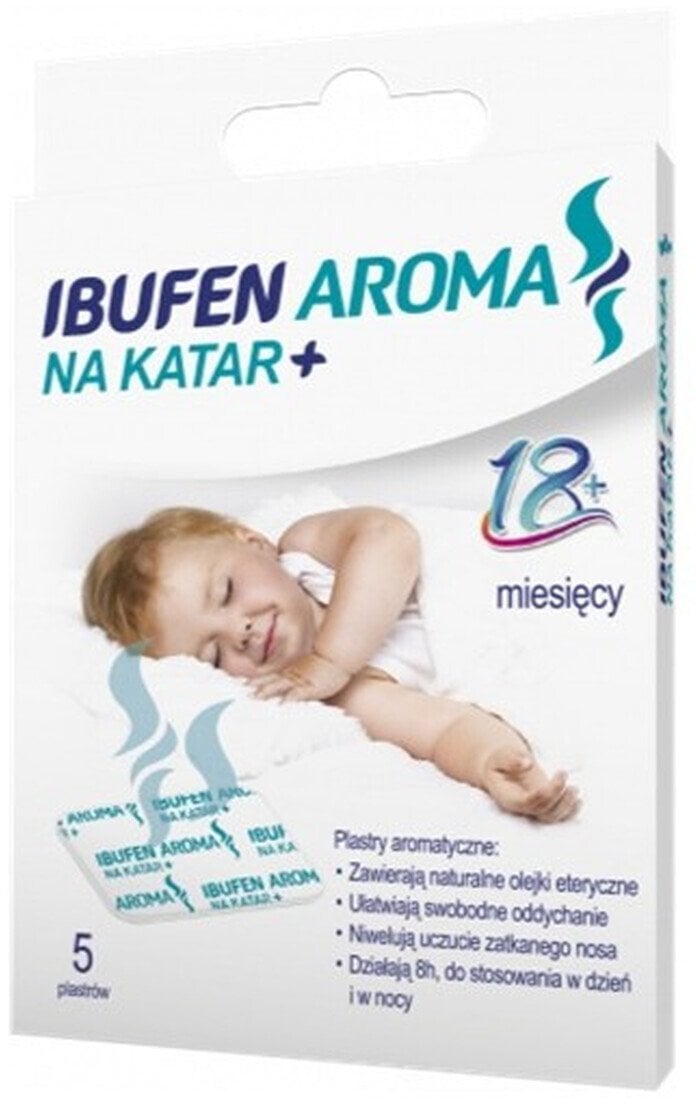 IBUFEN_Aroma na katar plastry nasączone olejkami eterycznymi ułatwiającymi oddychanie 5szt.