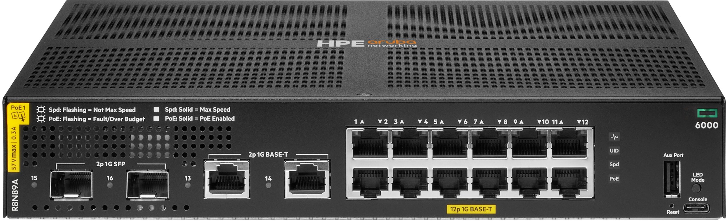 HP Enterprise Aruba 6000 12G Class4 Poe, R8N89A