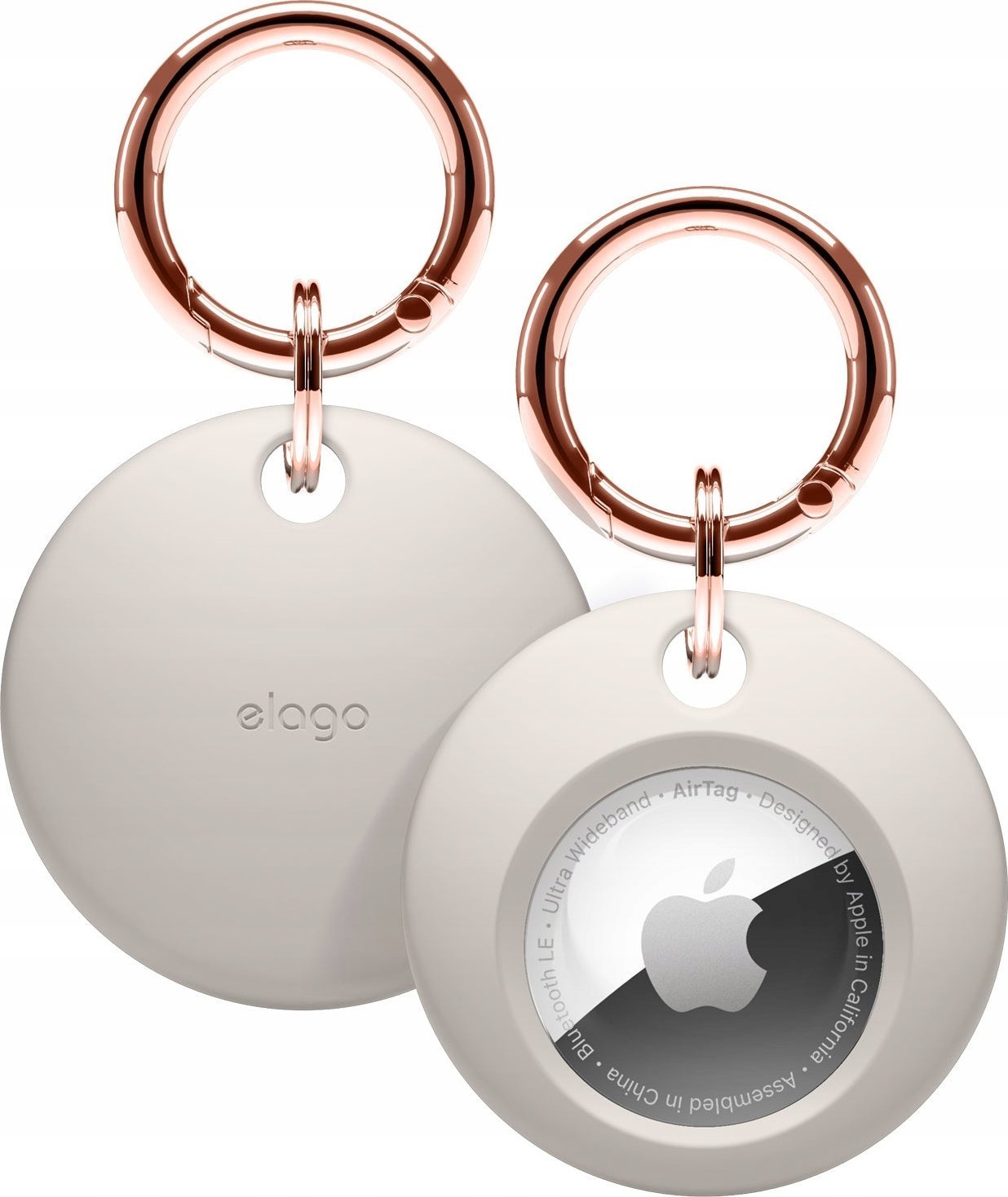 Elago AirTag Basic Case - etui do AirTag beżowe