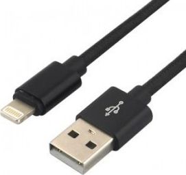 Kabel USB EverActive USB-A - Lightning 1.2 m Czarny (CBB-1.2IB)
