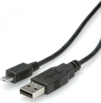 Фото - Кабель Roline Kabel USB  USB-A - micro-B 1.8 m Czarny  (11.02.8752)