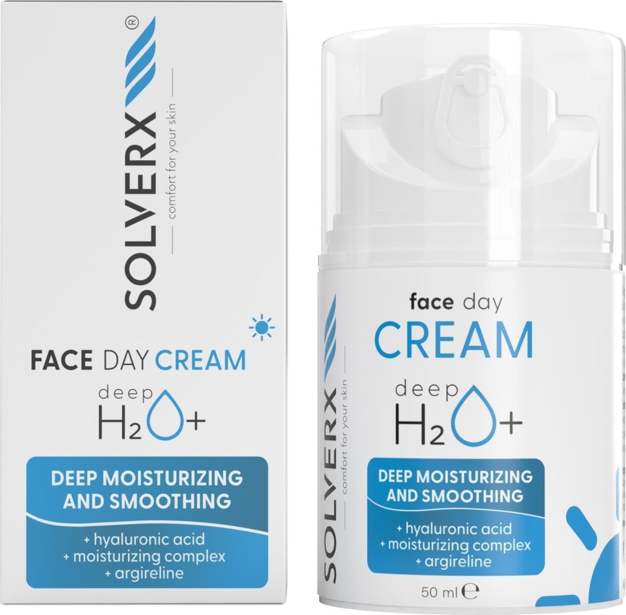 Solverx Deep H2O+ Krem głęboko nawilżający na dzień do skóry suchej i odwodnionej 50ml