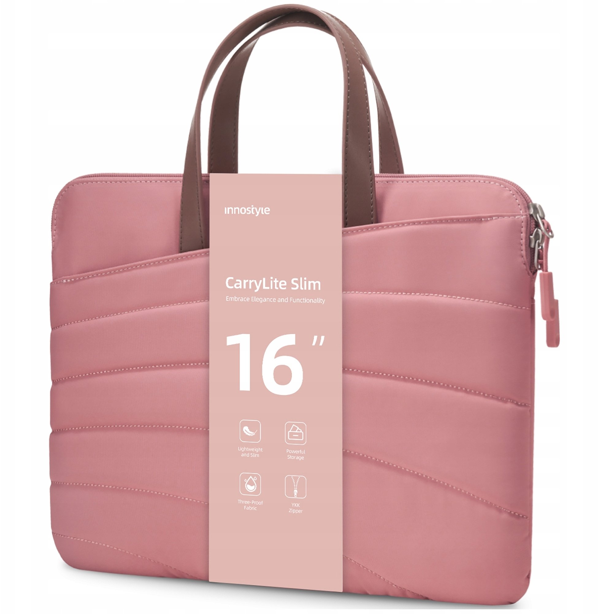 Torba Innostyle Damska torba na laptopa 15 6 16 W wodoodporna Carrylite Slim różowa