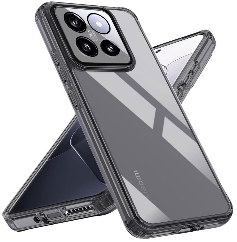 Etui Supero Magmat do Xiaomi 14T Pro, przezroczysty z czarną ramką