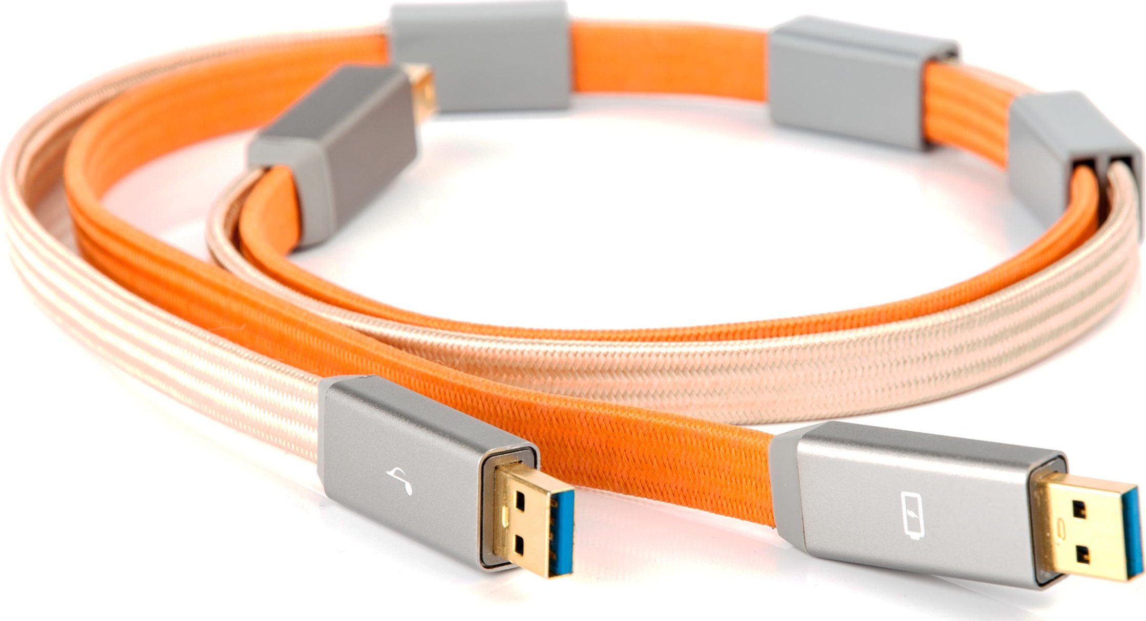 Фото - Кабель iFi Kabel USB  Audio USB-B - 2x USB-A 0.7 m Pomarańczowy 