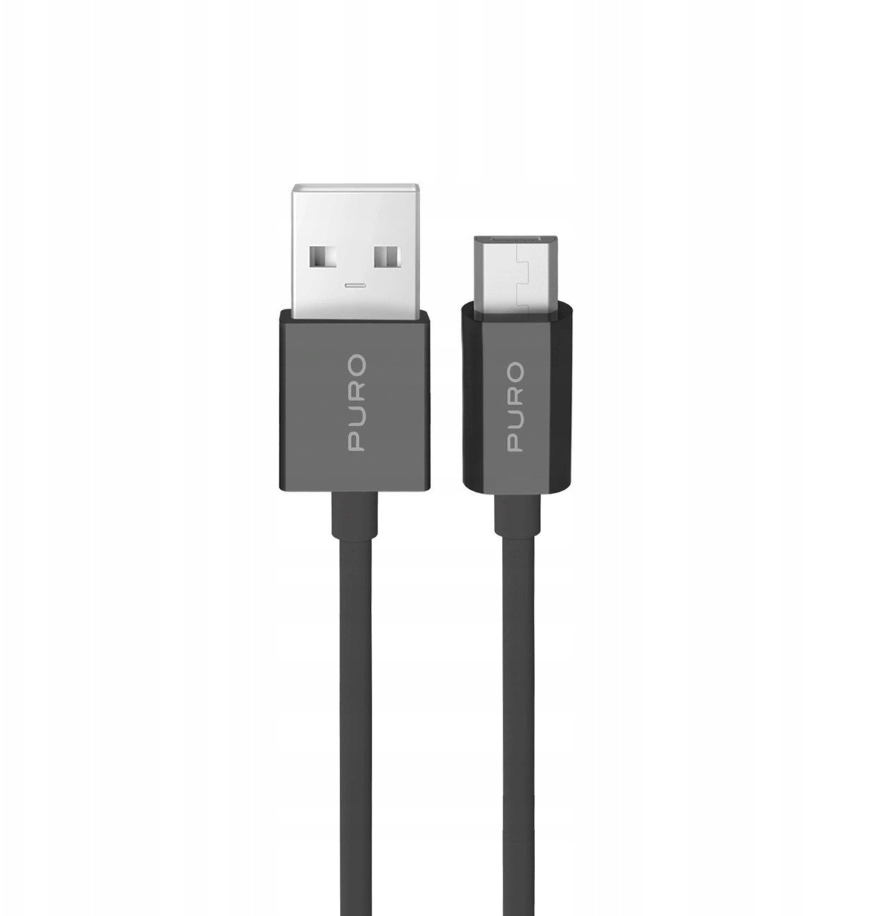 Kabel USB Puro USB-A - microUSB 2 m Czarny (8018417499074)