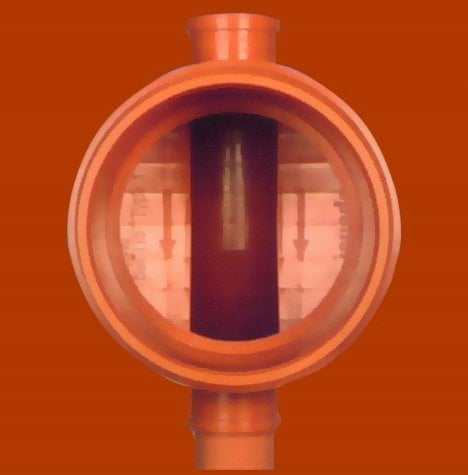 Kineta przelotowa 400/160 do rur wznoszących gładkich z uszczelką