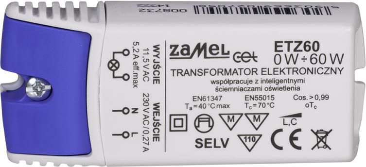 Zamel Transformator elektroniczny 230/11,5V 0-60W ETZ60 (LDX10000042)