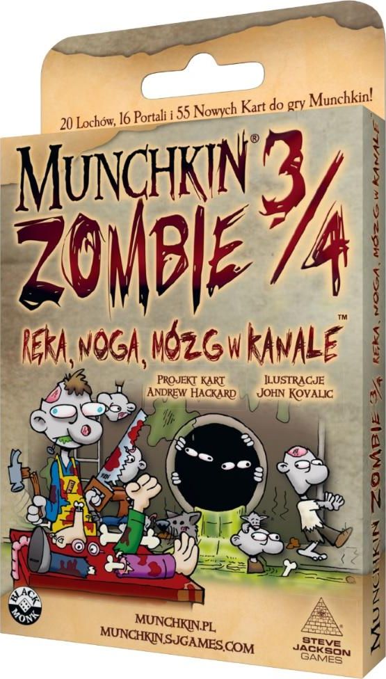 Black Monk Munchkin Zombie 3/4 Ręka, Noga, Mózg w kanale