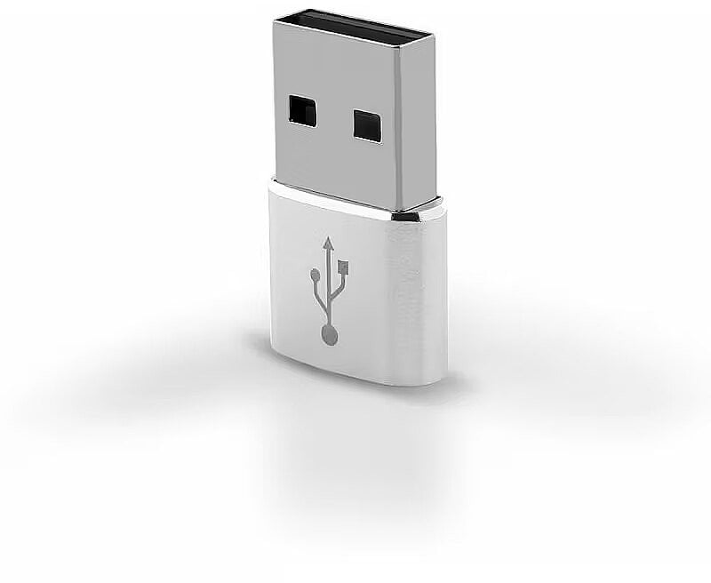 Adapter USB Mocco USB-A - USB-C Biały (4752168112410)