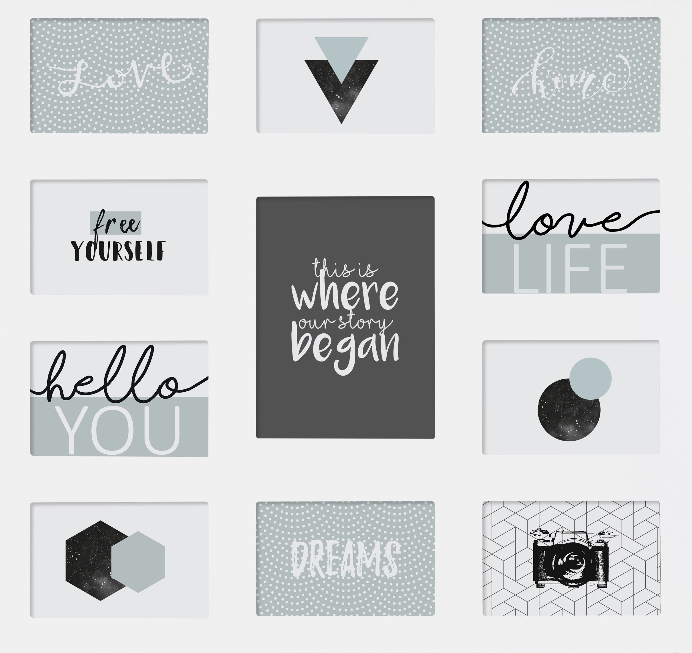 Ramka Atmosphera Ramki na zdjęcia, kolaż,11 elementów, kolor biały,