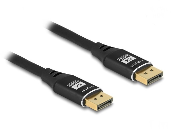 Kabel Delock DisplayPort kabel zielony metal, 16K 60 Hz, 2 m, Monitor, Video Display AV