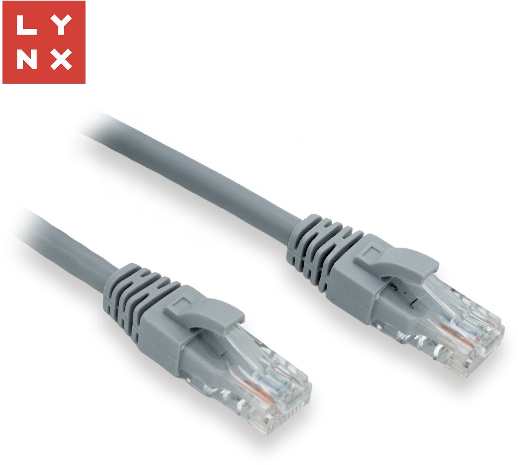 LYNX UTP patch kabel Cat6, PVC, 15m, šedý